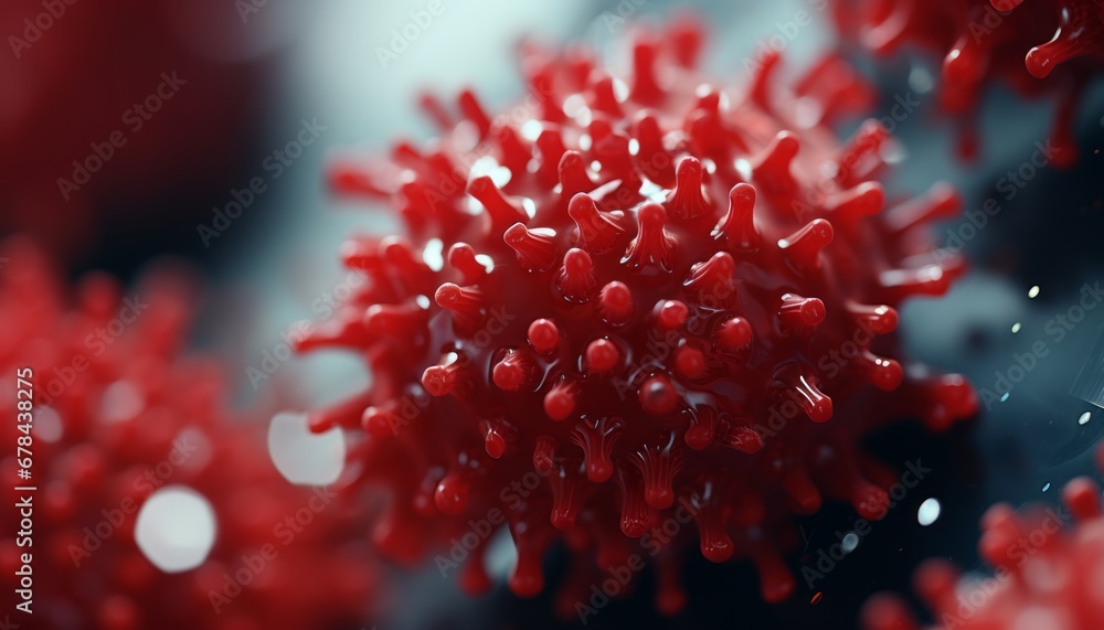 Flu covid 19 virus cell illustration with coronavirus covid 19 outbreak influenza background Flu covid 19 virus cell illustration with coronavirus covid 19 outbreak influenza background