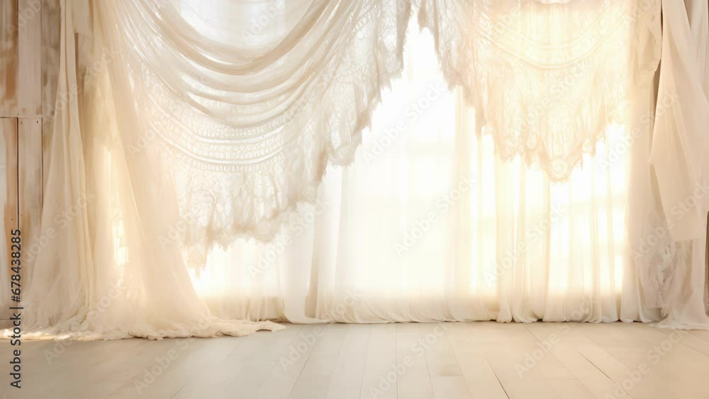 A whimsical wood background with a whitewashed finish, evoking a sense of beachside serenity. The gentle sunlight filtering through a lace curtain casts soft, dreamy A whimsical wood background with a whitewashed finish, evoking a sense of beachside serenity. The gentle sunlight filtering through a lace curtain casts soft, dreamy