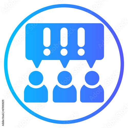 protest gradient icon