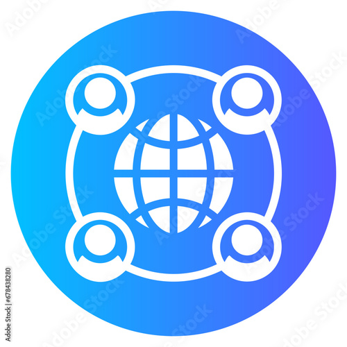 global network gradient icon