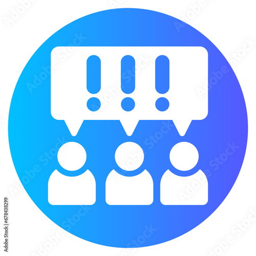 protest gradient icon