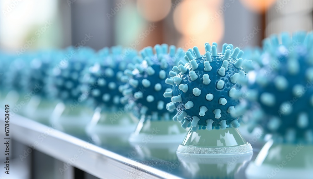 Vivid flu covid 19 virus cell on captivating coronavirus outbreak influenza background Vivid flu covid 19 virus cell on captivating coronavirus outbreak influenza background