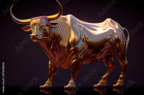 Golden Bull - Symbol of Wealth and Power Generative AI
