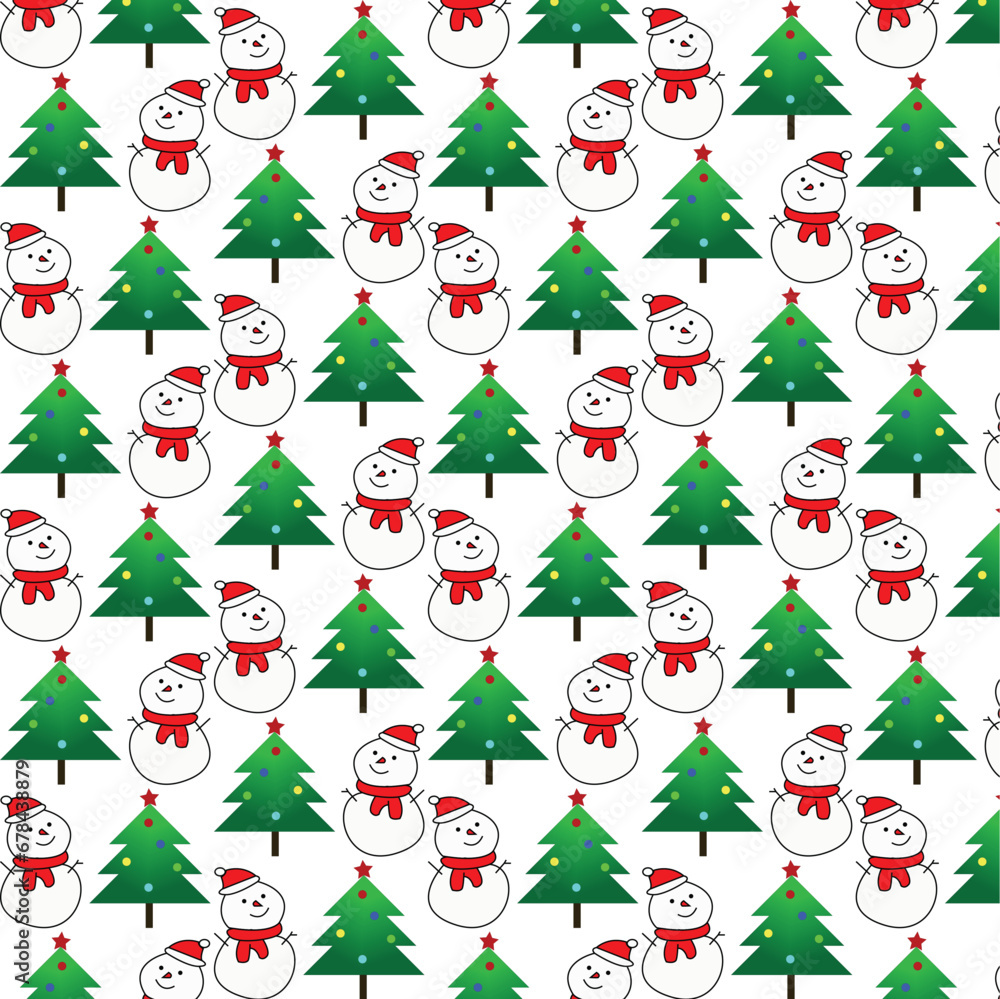 seamless pattern with christmas trees vector seamless pattern with christmas trees vector