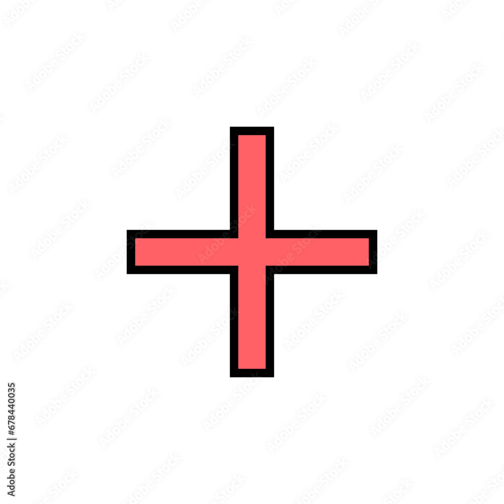 Plus Icon set illustration. Add plus sign and symbol Plus Icon set illustration. Add plus sign and symbol