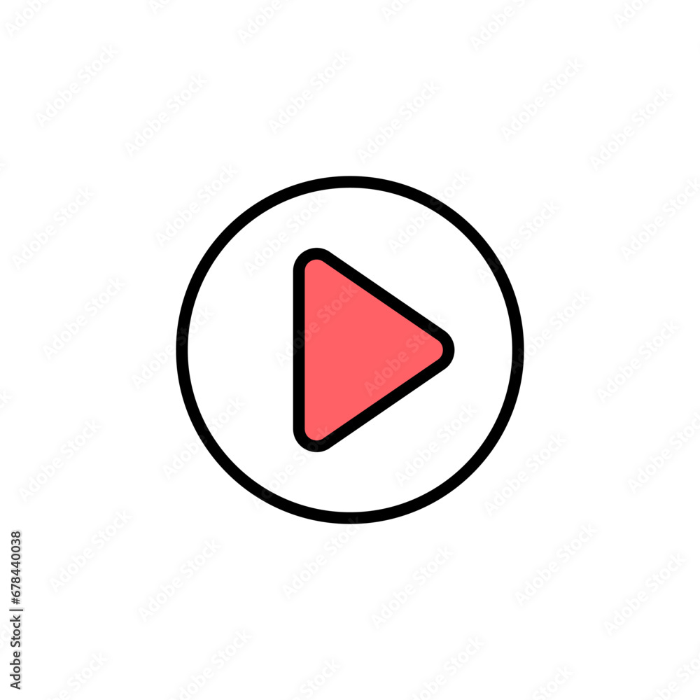 Play Icon set illustration. Play button sign and symbol Play Icon set illustration. Play button sign and symbol