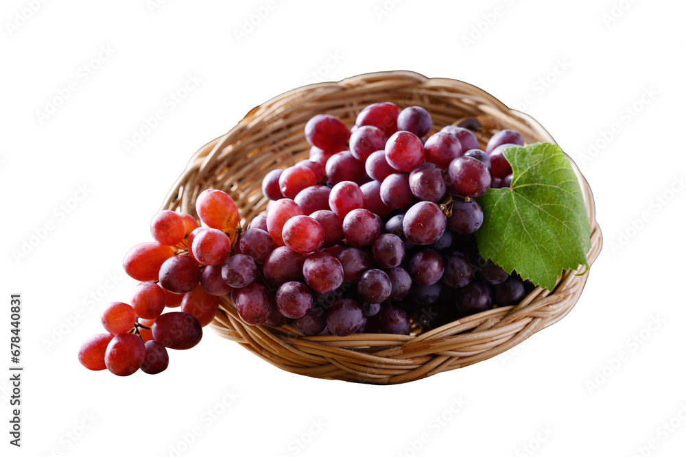 Red grape in basket Red grape in basket