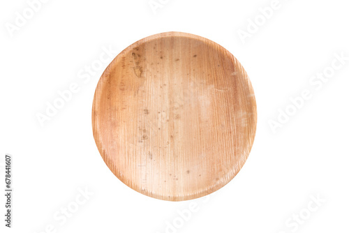 Biodegradable natural plate made from betel palm, Eco friendly and sustainability concept