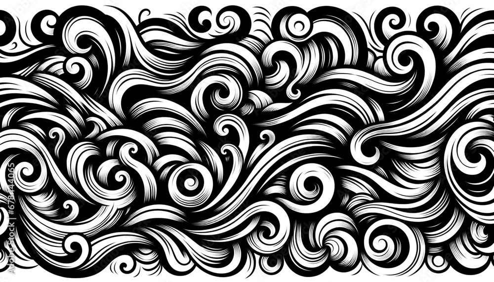 black and white seamless pattern