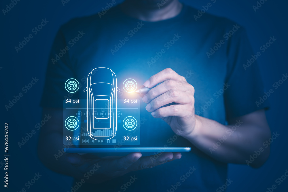 Fototapeta premium Empowering the Future: Electric Vehicle Technology Concept