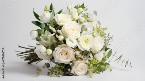 A bridal flower prepared as a bouquet.