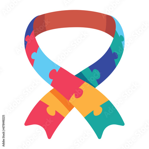 asperger ribbon and puzzles