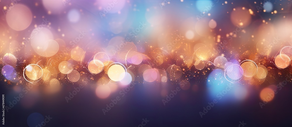 Christmas tree and lights create abstract circular bokeh background Christmas tree and lights create abstract circular bokeh background