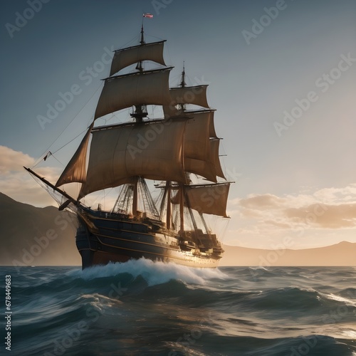 Ship Ocean Background Very Cool