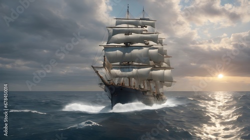 Ship Ocean Background Very Cool © AGHNA