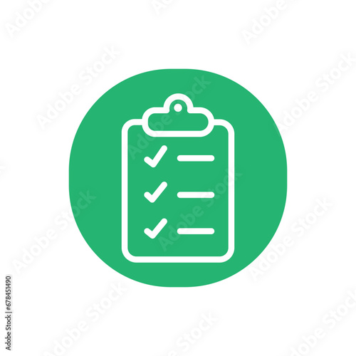 with checkmarks, checklist, document, gear, pencil. Clipboard outline icons. Checklist symbol. Editable stroke. Isolated. Vector illustration