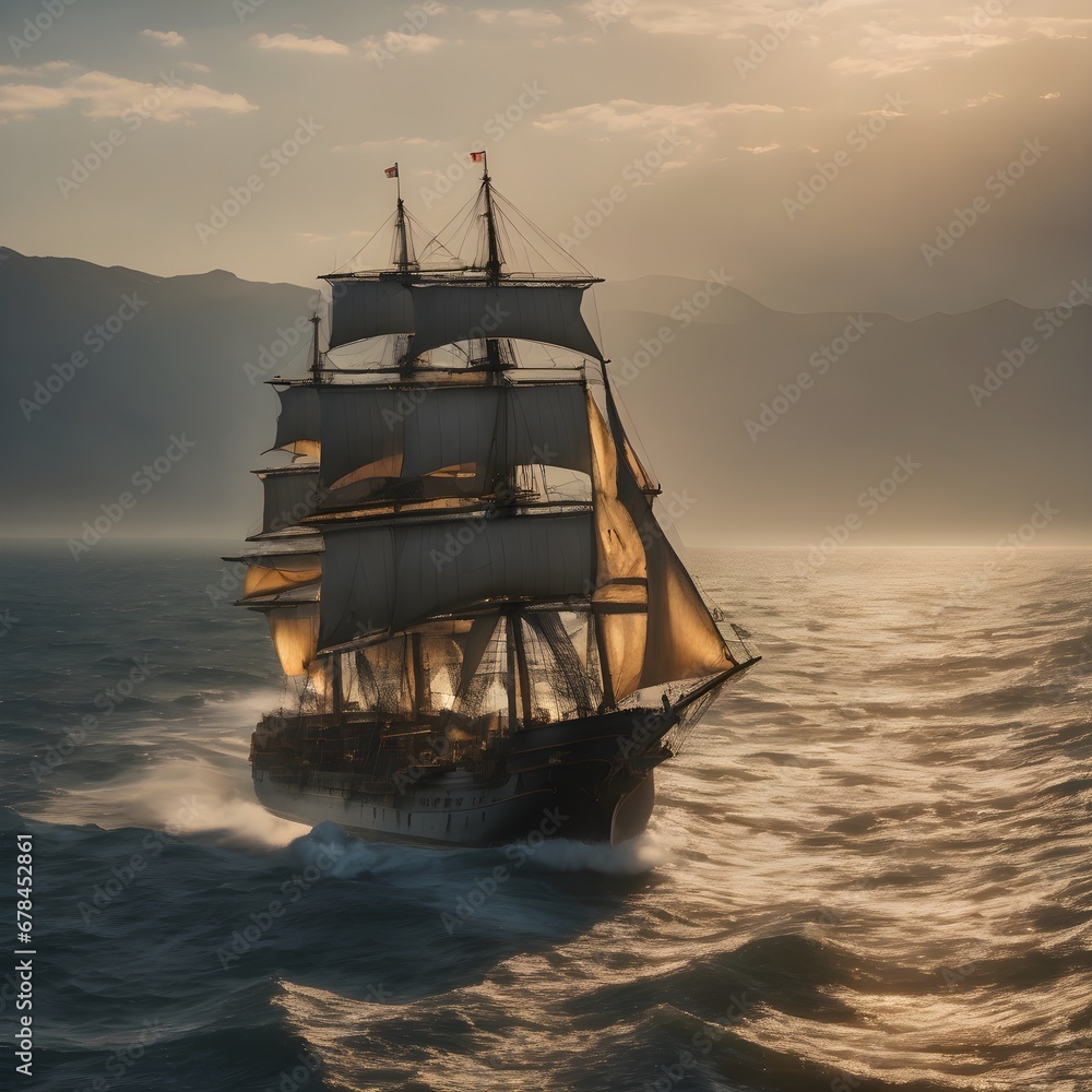 Fototapeta premium Ship Background Very Cool