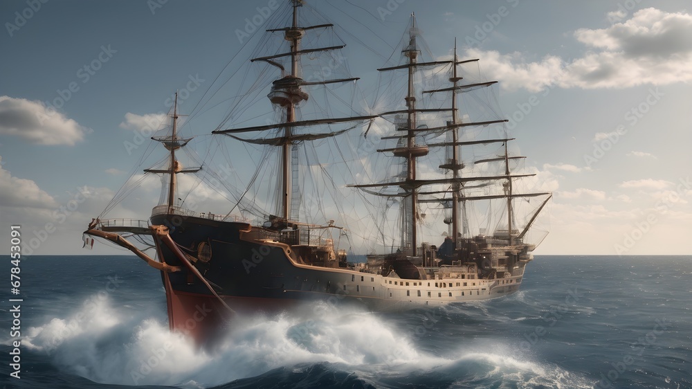 Fototapeta premium Ship Background Very Cool
