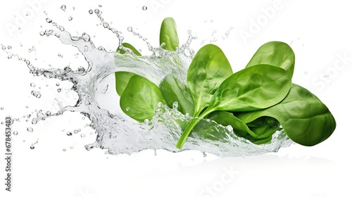 vegetables with water splash white background. Generative AI