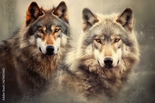 wild wolves. Generative AI