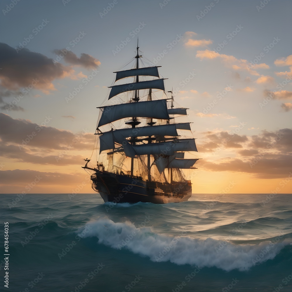 Fototapeta premium Ship Background Very Cool