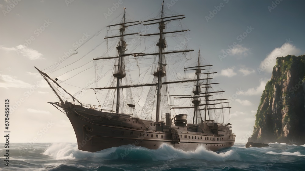 Obraz premium Ship Background Very Cool