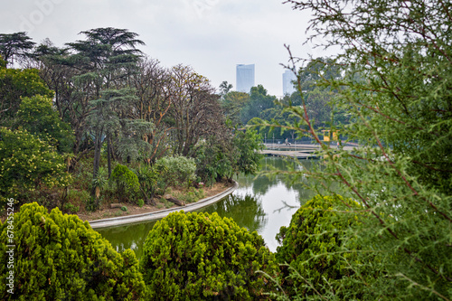 lake in chapultepec park in mexico city