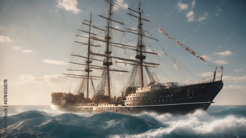 Obraz premium Ship Background Very Cool