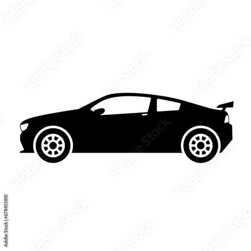 Sport car icon vector. Sport race car silhouette for icon, symbol or sign. Fast sport car graphic resource for transportation or automotive