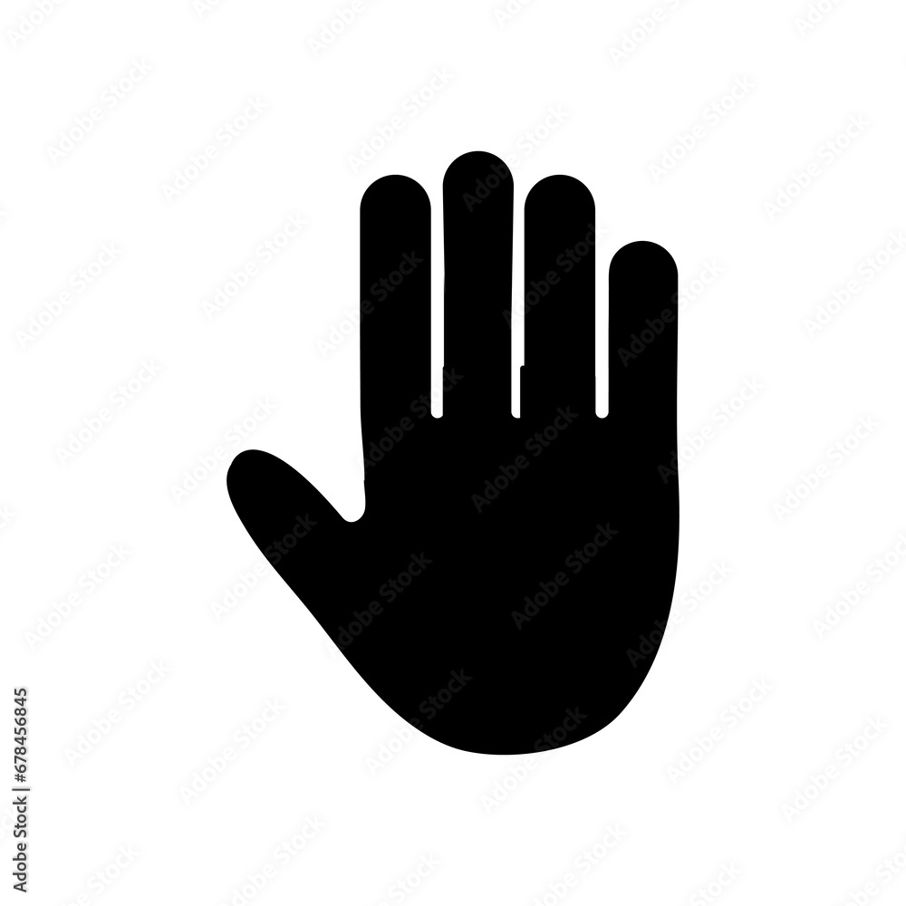 Palm, Hand icon vector, filled flat sign, trendy style illustration on white background..eps Palm, Hand icon vector, filled flat sign, trendy style illustration on white background..eps