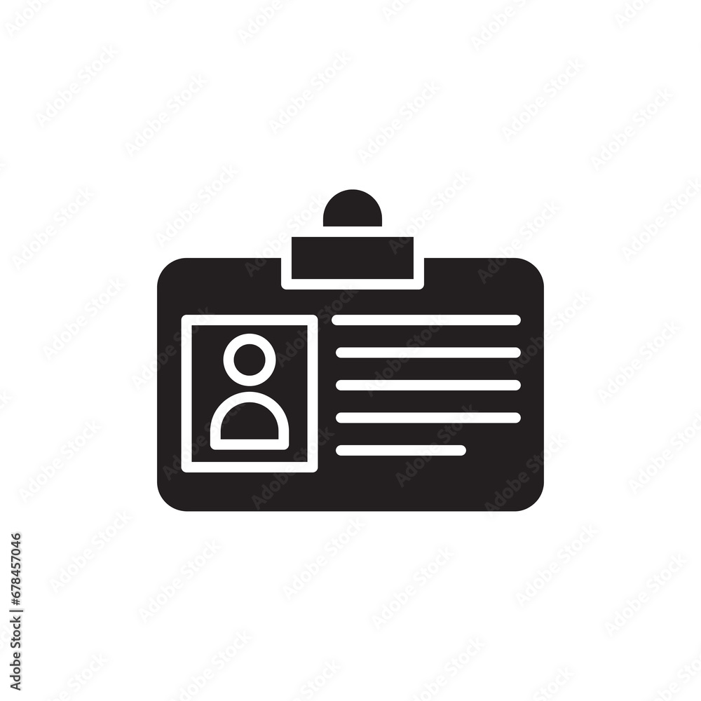 Id card badge simple vector icon.Press card vector trendy style illustration on white background..eps Id card badge simple vector icon.Press card vector trendy style illustration on white background..eps