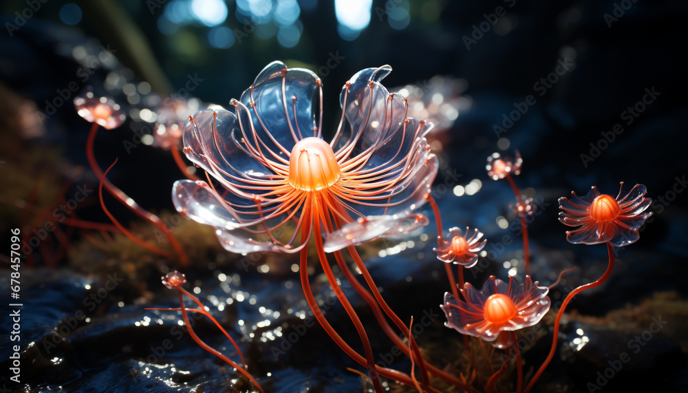The vibrant underwater reef illuminates the beauty of nature generated by AI The vibrant underwater reef illuminates the beauty of nature generated by AI