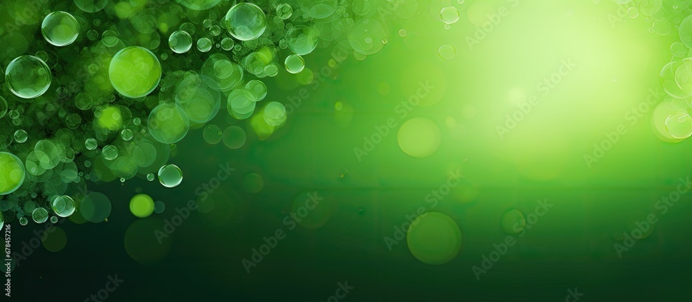 Green bubble nature abstract on wallpaper Green bubble nature abstract on wallpaper