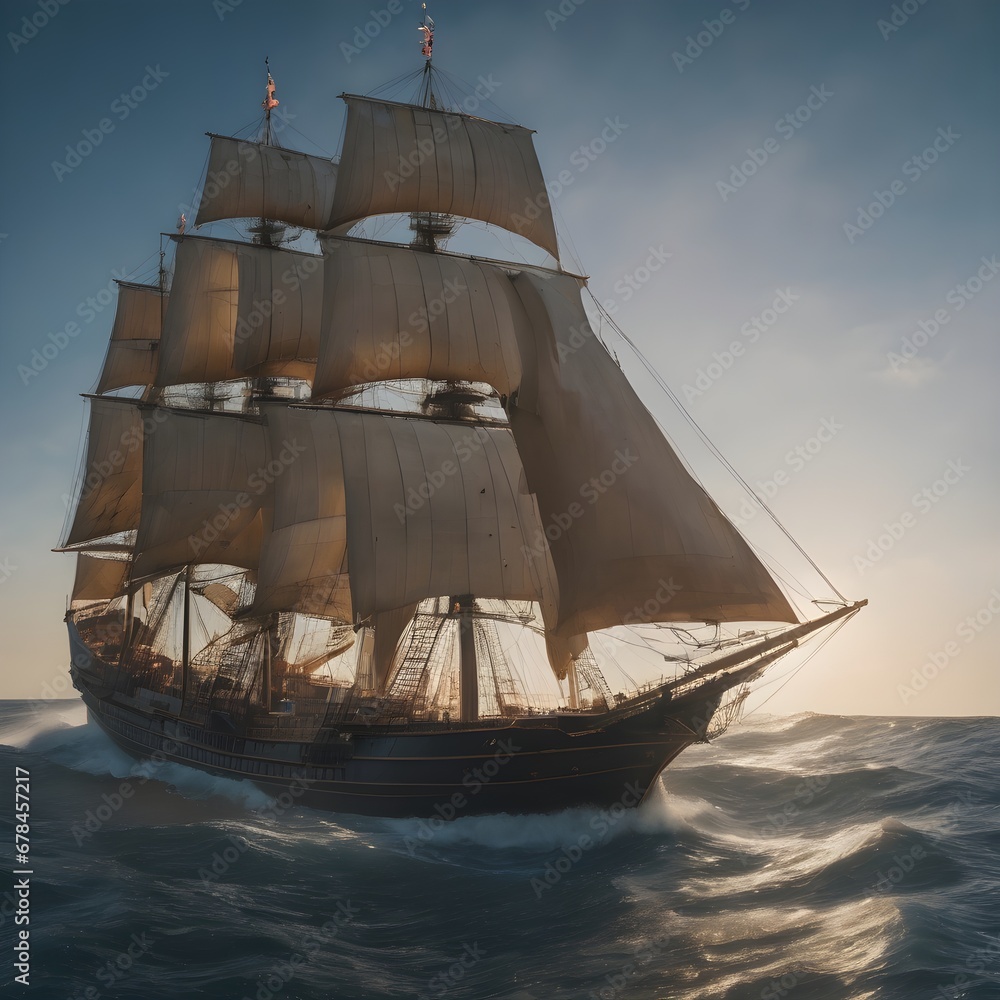 Naklejka premium Battle Ship Background Very Cool