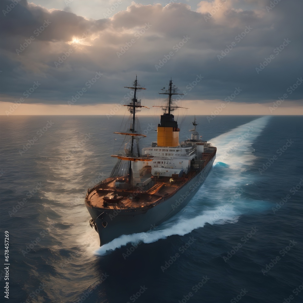 Fototapeta premium Battle Ship Background Very Cool