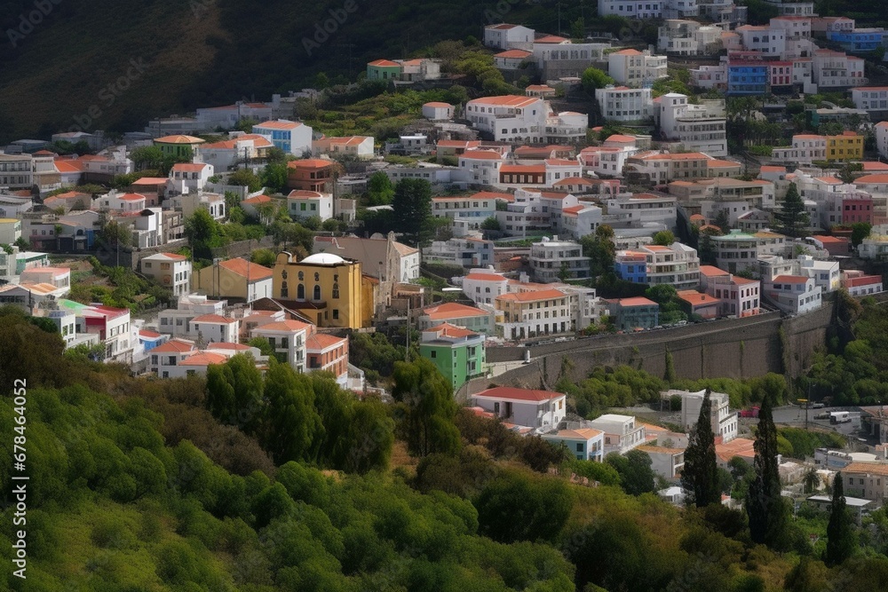 Spanish city of Santa Cruz de la Palma in the Canary Islands. Generative AI