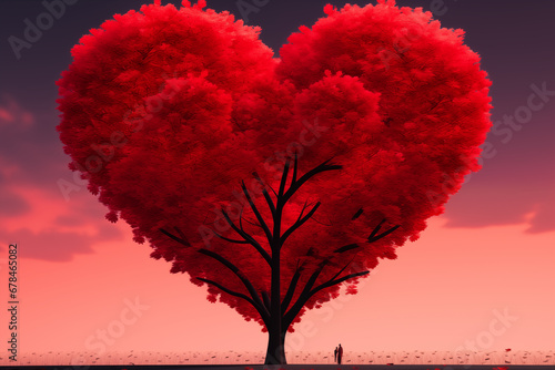 The heart tree is a symbol of pure and unfailing love for Valentine's Day and other special days. © jkjeffrey
