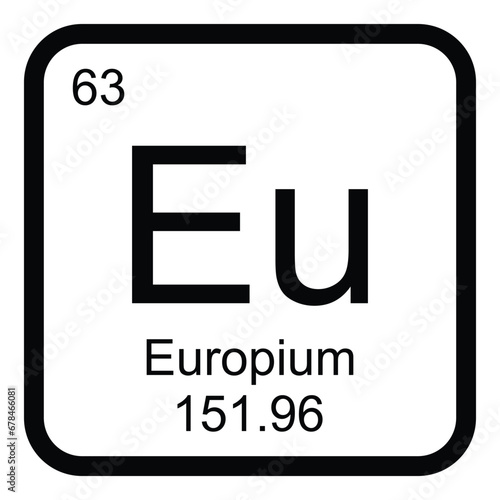 europium icon vector
