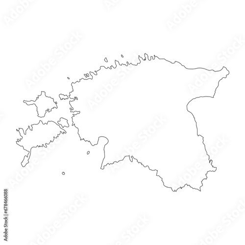 Estonia map icon vector