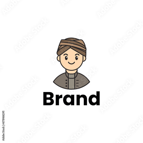 Logo Design Illustration of Indonesian Javanese People