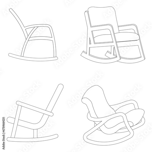 Rocking chair icon