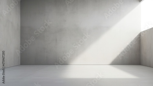 Wallpaper Mural abstract. minimalistic background for product presentation. walls in  large empty room greyish white. can full of sunlight. Loft wall or minimalist wall. Shadow, light from windows to plaster wall.. Torontodigital.ca