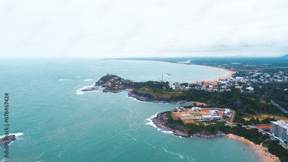 Top view of a brazilian beach
