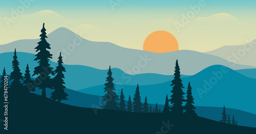 landscape with mountains © Bot
