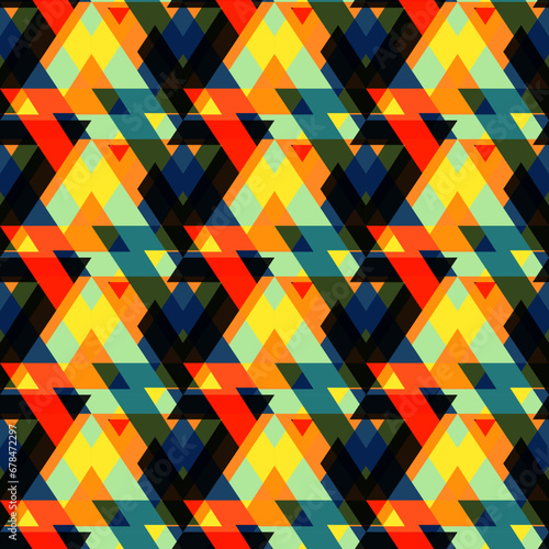 Vintage triangle. Seamless pattern