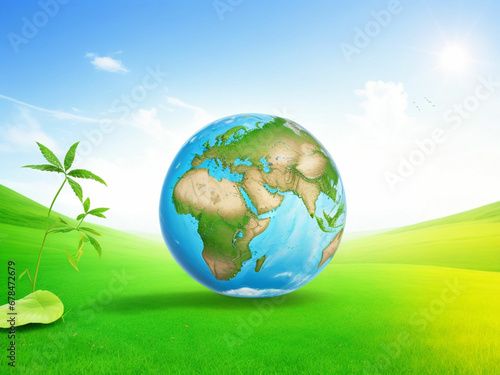New Remove BG Save Share Sample New World environment day  ecology and ozone layer protection concept with