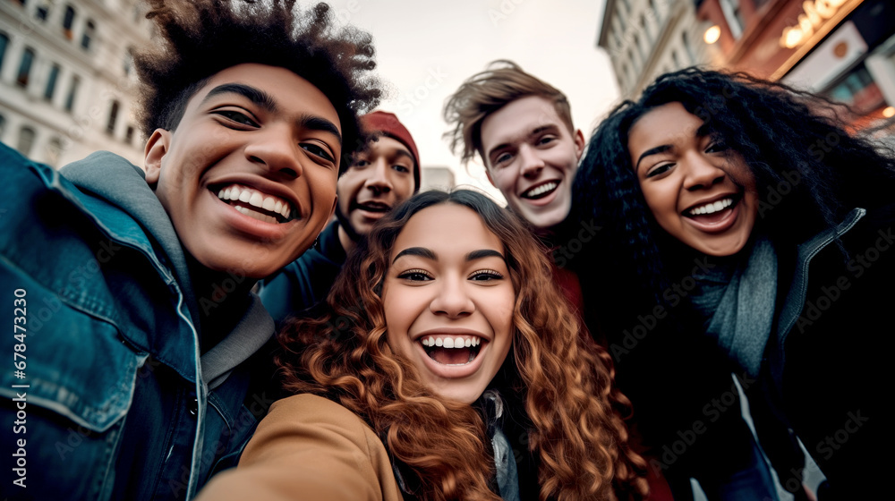 MULTIETHNIC HAPPY GROUP OF YOUNG PEOPLE TAKING SELFIE. legal AI MULTIETHNIC HAPPY GROUP OF YOUNG PEOPLE TAKING SELFIE. legal AI