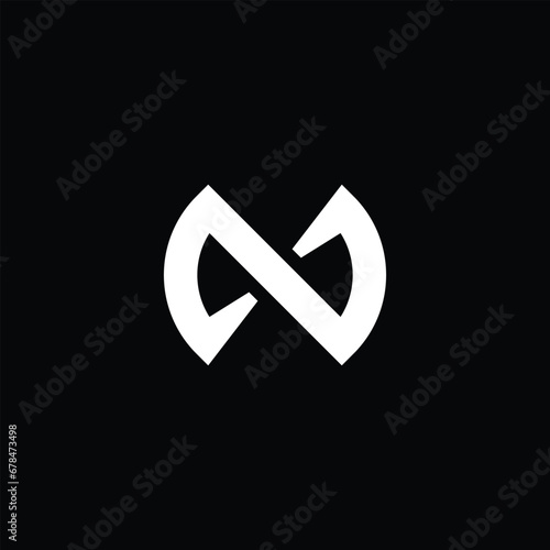 letter N infinity modern logo design