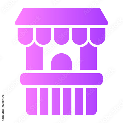 ticket box Gradient icon