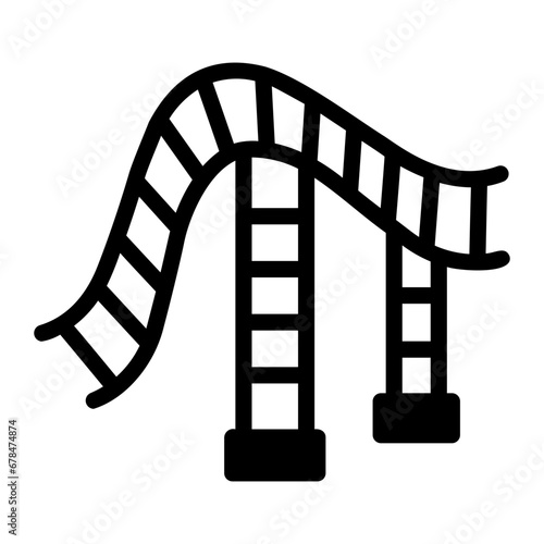 roller coaster Solid icon